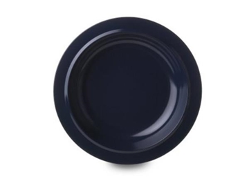 Image de Assiette creuse à rebord bleu